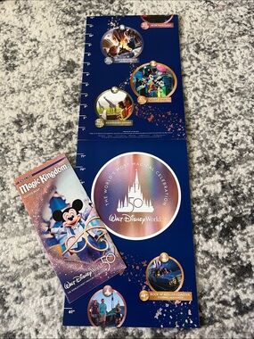 Walt Disney World 50th Anniversary Ride Height Chart & Magic Kingdom Park map
